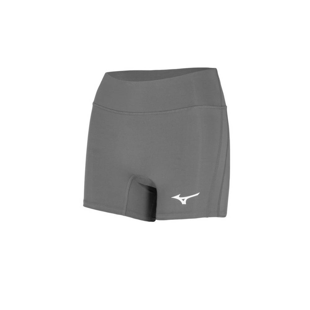 Mizuno Elevated 4" Inseam Női Rövidnadrág Szürke PTR169507